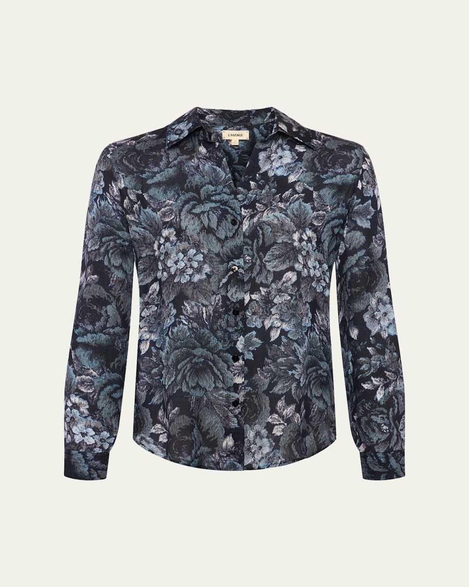 Nina Floral Silk Blous